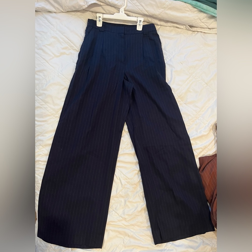 Express Navy Pinstripe Women's Trousers